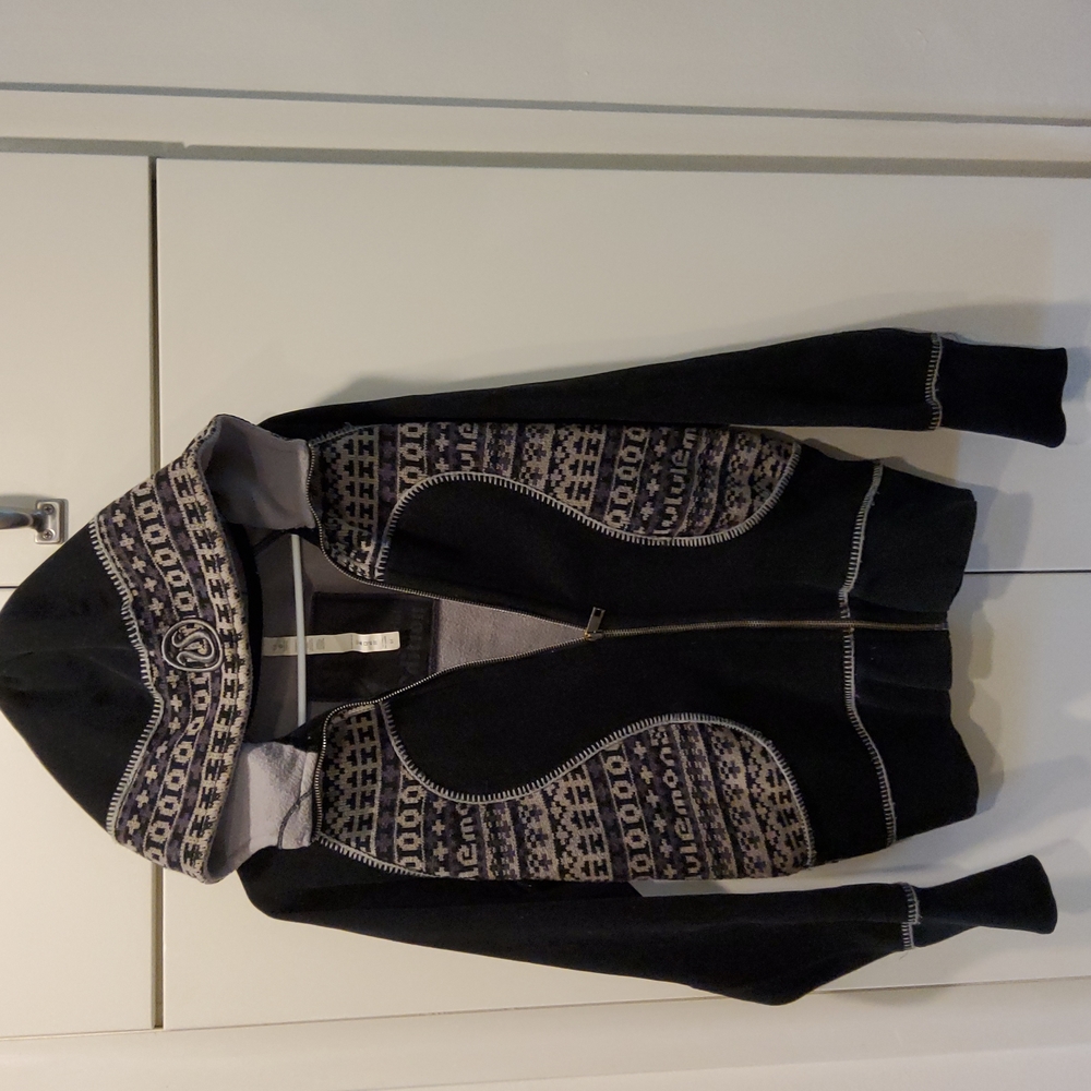 Black Lululemon Fair Isle Scuba Jacket 8- 10